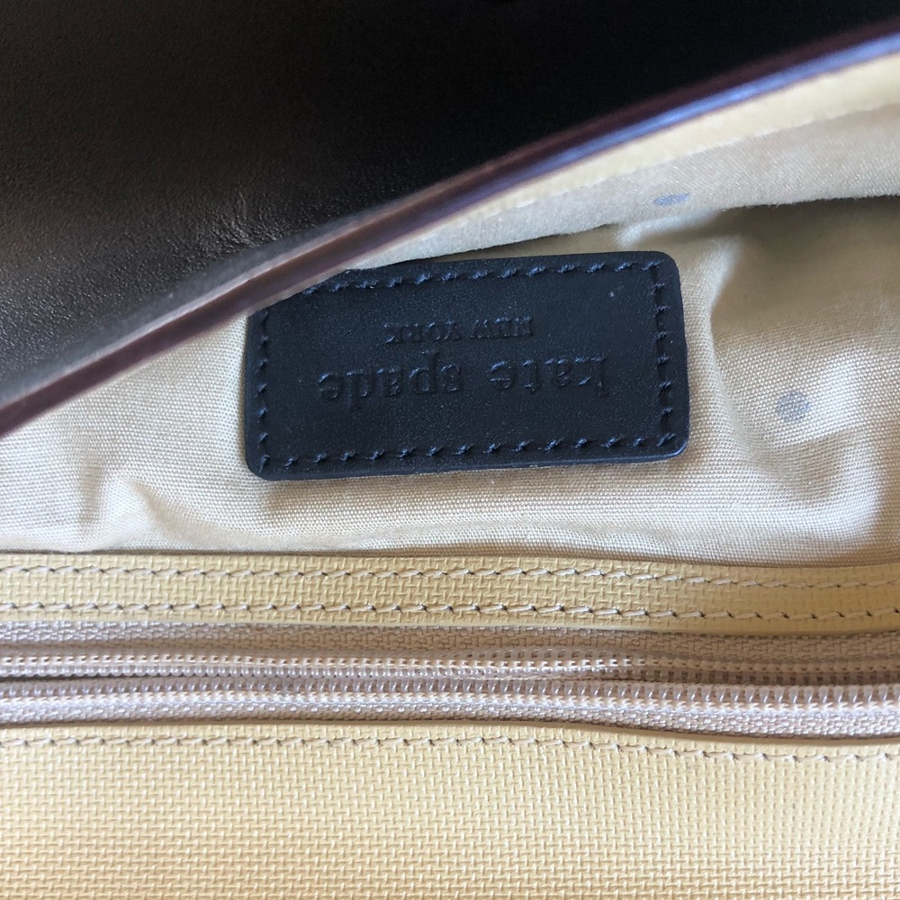 Vintage Kate Spade Black Leather Minimalist Shoulder Bag Clutch - Picture 3 of 6